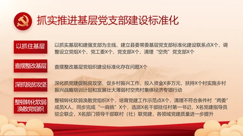 党建党支部年终工作总结汇报PPT党课