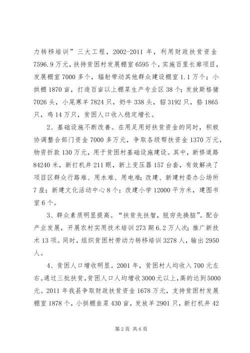 县扶贫开发工作情况汇报 (2).docx