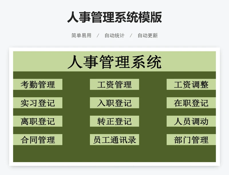 人事管理系统模版