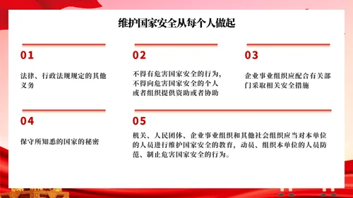 全民国家安全教育日主题班会PPT模板