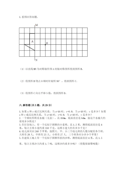 北师大版数学六年级下册期末测试卷精品【精选题】.docx