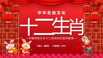十二生肖介绍ppt模版