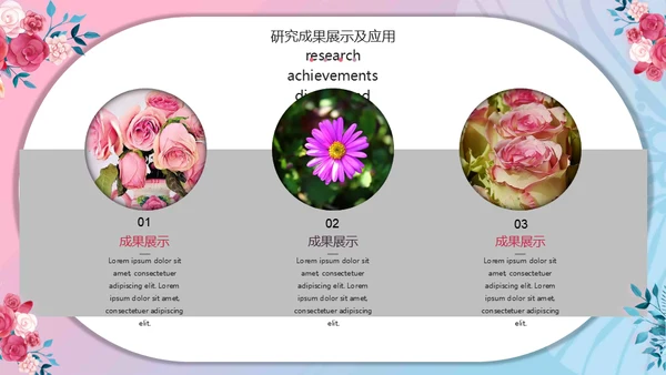 女生花卉毕业论文答辩通用PPT模板下载