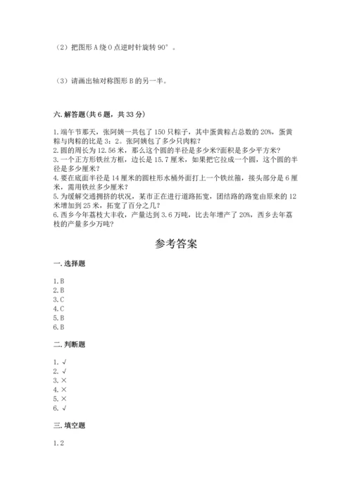 小学六年级上册数学期末测试卷含完整答案（名师系列）.docx