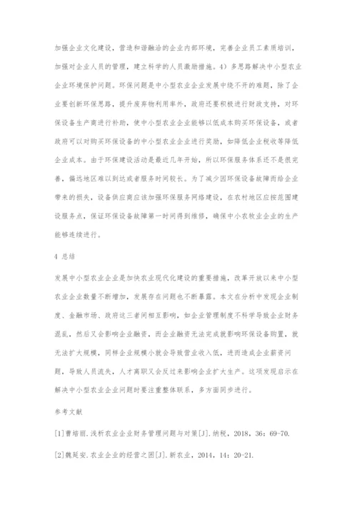 中小型农业企业发展问题及解决措施.docx