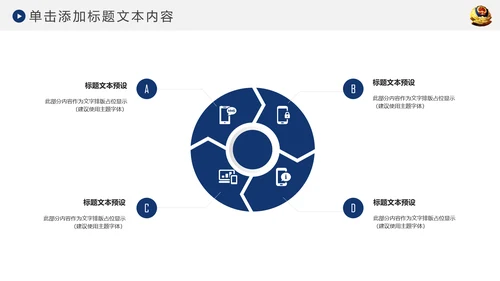 蓝色网络信息公安警察民警工作PPT模板