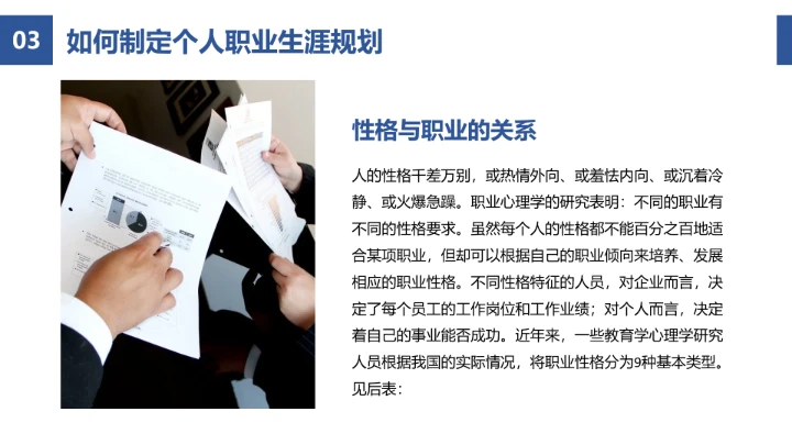 蓝色简约风企业员工职业生涯规划公司培训PPT模板