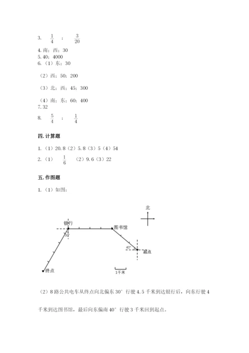 人教版六年级上册数学期中考试试卷（能力提升）.docx