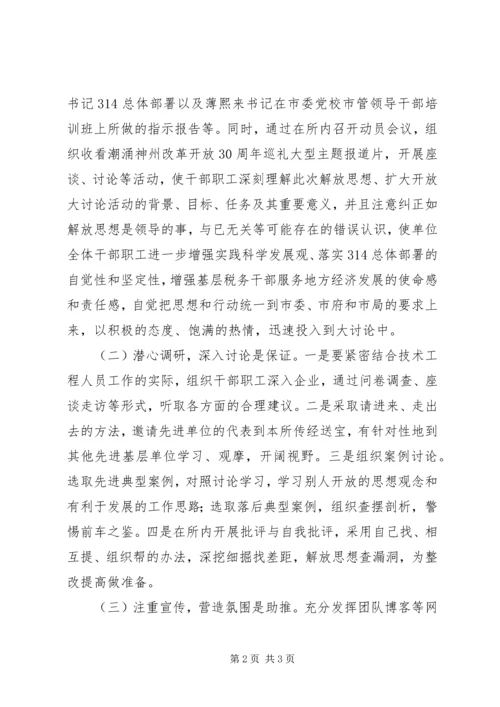 学习“解放思想扩大开放”心得体会.docx
