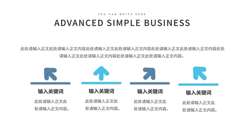 蓝色简约风通用述职报告PPT模板