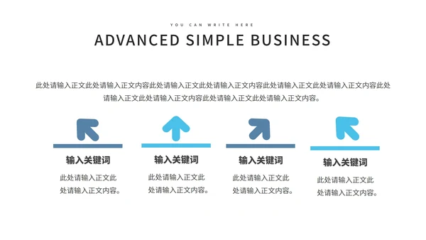 蓝色简约风通用述职报告PPT模板