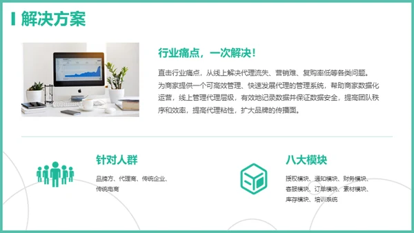电商软件管理系统通用PPT模板