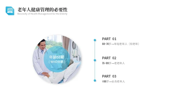 蓝色实拍风老年人健康管理PPT模板