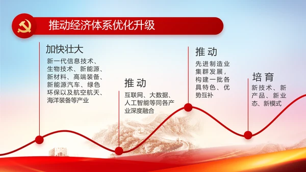 红色党建党支部党员主题党日微党课动态PPT