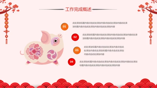 2019猪年新年春节联欢会年终总结PPT