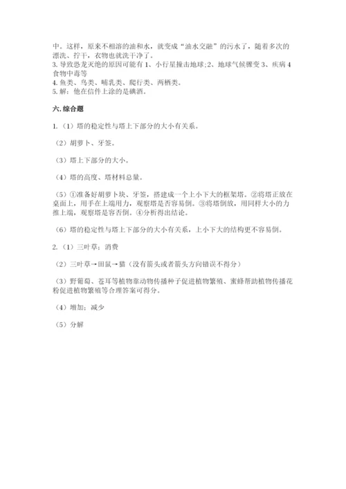 教科版六年级下册科学期末测试卷带答案（考试直接用）.docx