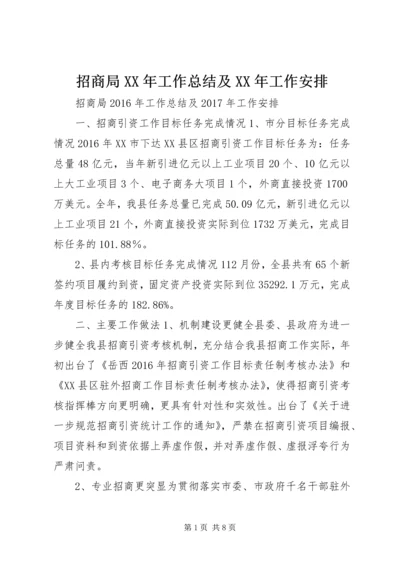 招商局XX年工作总结及XX年工作安排.docx