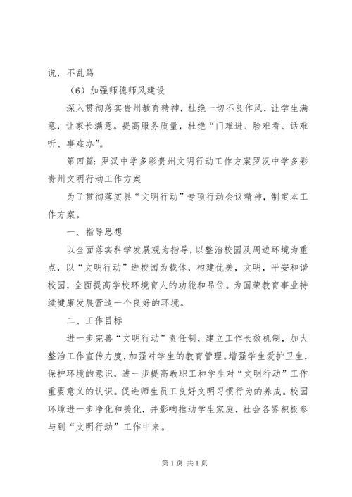 纳雍中学“多彩贵州文明行动”工作总结.docx