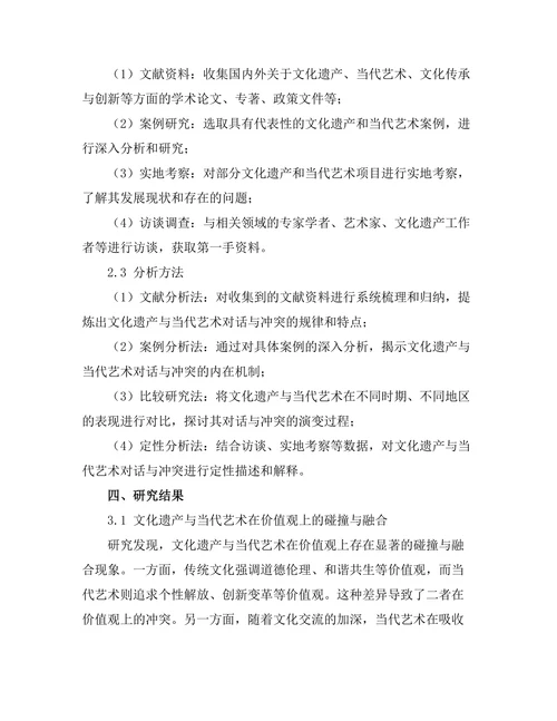 文化遗产与当代艺术的对话与冲突