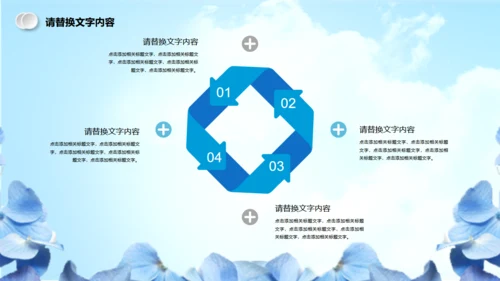 蓝色简约美容医疗整形通用PPT模板