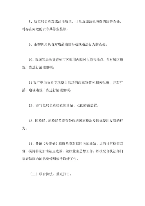 镇委成品油行业整顿行动方案汇编