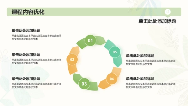 绿色小清新教师学期末工作总结PPT模板