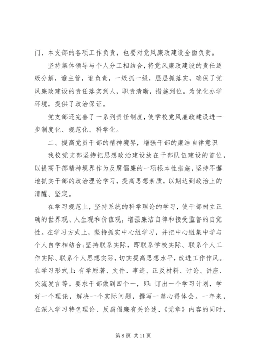 小学党风廉政建设自查报告【精选】.docx
