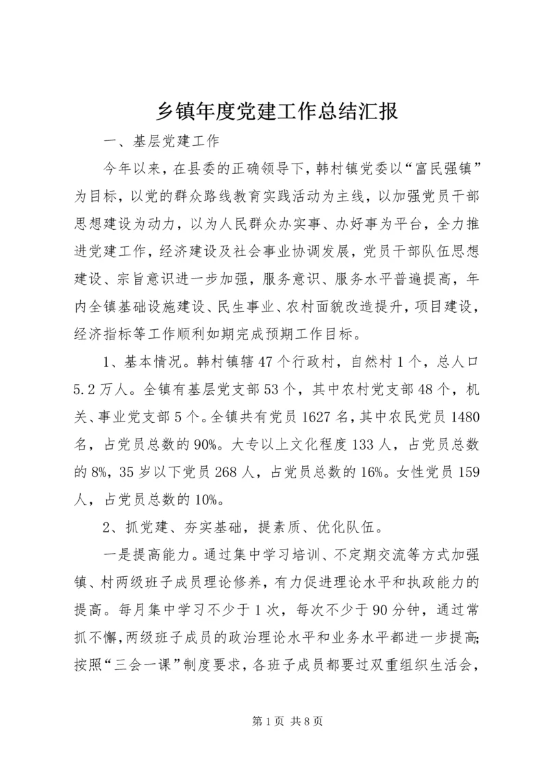 乡镇年度党建工作总结汇报.docx