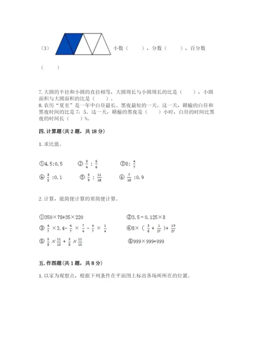 小学六年级上册数学期末测试卷附参考答案【达标题】.docx