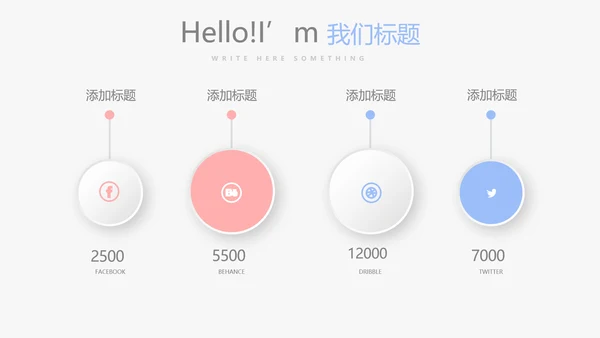 时尚小清新微立体述职报告通用PPT动态模板封面含PS