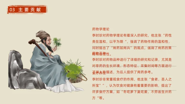 李时珍介绍中医通用PPT模板