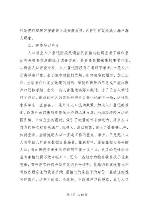 人口普查工作难点及初步对策.docx