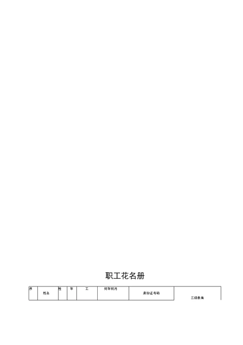 建设工程安全生产技术资料台帐和表格