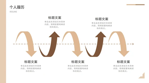 卡其色简约商务个人简历PPT模板