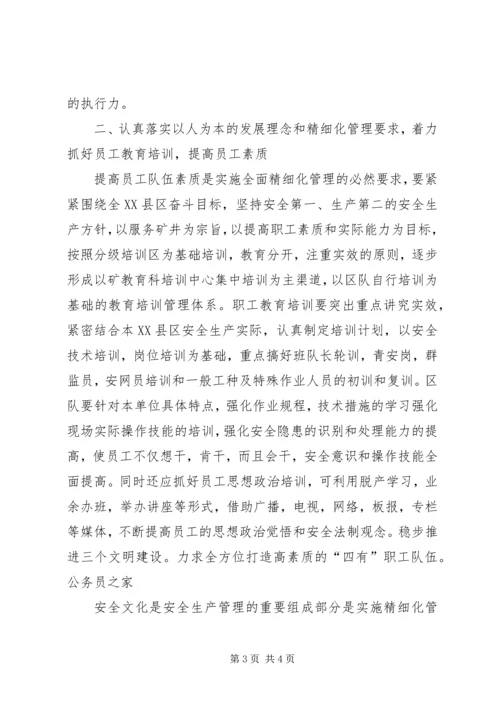 企业精细化管理工作意见.docx