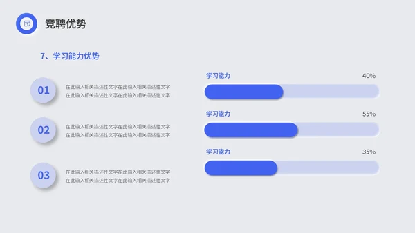 蓝色简约商务新拟态岗位竞聘述职报告工作总结PPT
