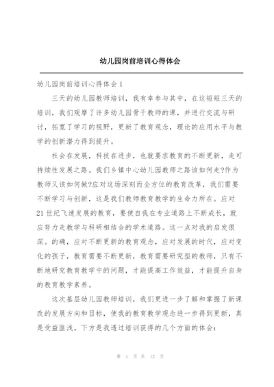 幼儿园岗前培训心得体会.docx