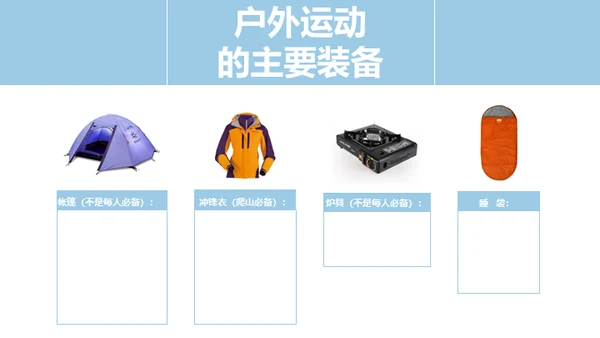 户外运动安全知识通用PPT模板