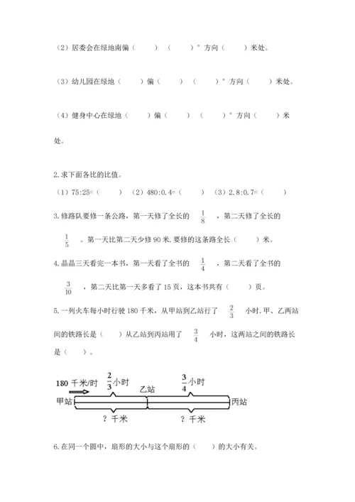 人教版六年级上册数学期末测试卷（各地真题）.docx