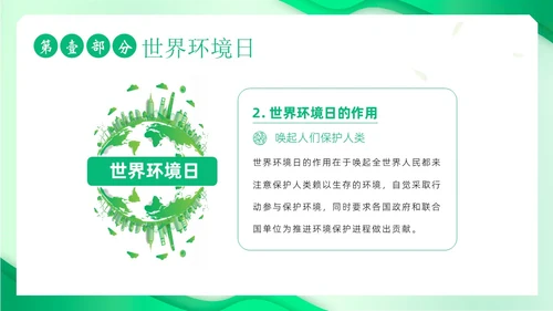 世界环境日保护环境爱护地球卫生环境日PPT课件