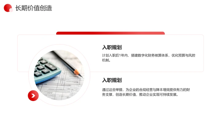 红色简约通用版大学生求职个人综合展示职业生涯规划（财务方向）