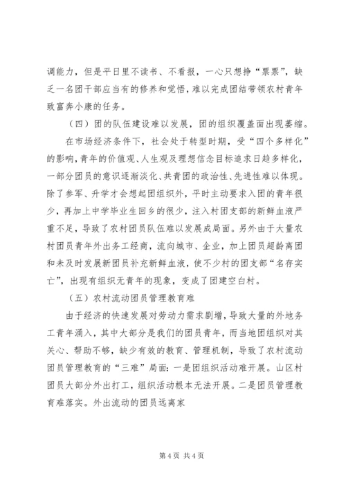 关于农村基层团组织建设的思考 (2).docx