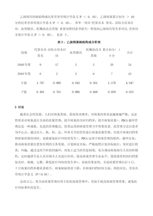 分析全面质量管理对提高医院病案归档率的具体效果.docx