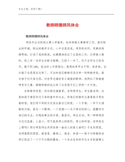 2024年教师师德师风体会范文13篇文档汇编.docx