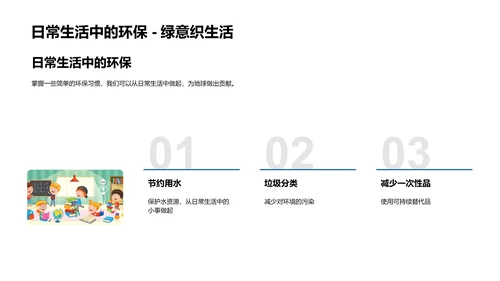 环保生活实践PPT模板