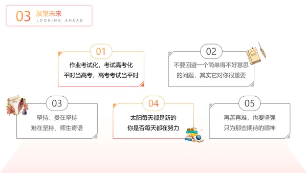 成功阶梯高考冲刺PPT模板