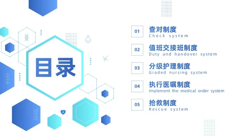 蓝色系商务简约护理核心制度培训PPT课件