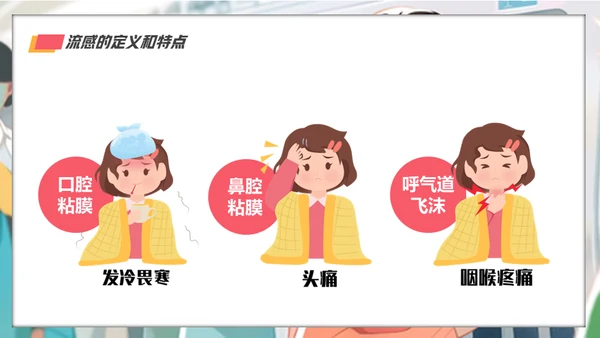 冬季预防流感甲流感冒通用PPT模板