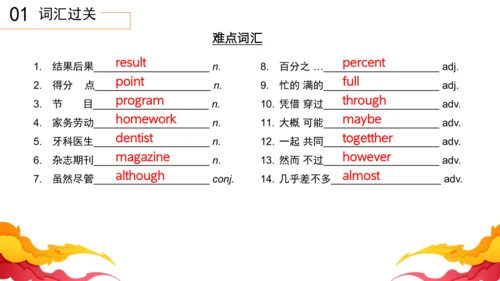 Unit2 How often do you exercise 单元复习课件【人教（2024秋）八上