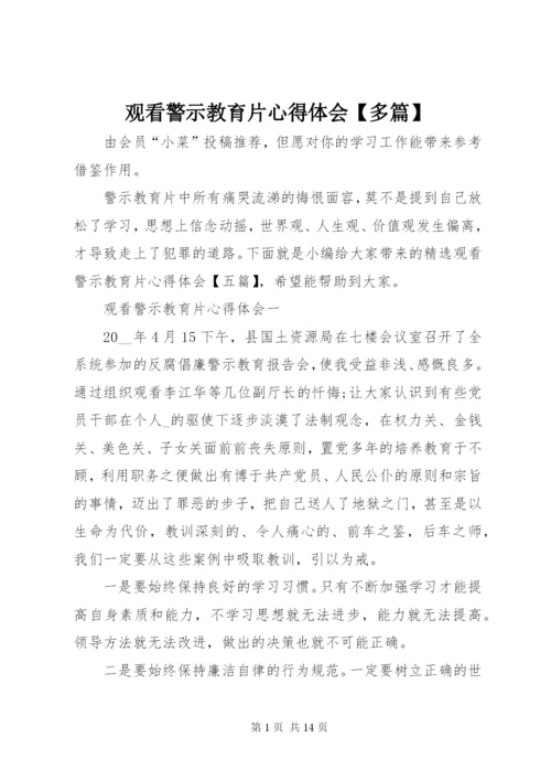 观看警示教育片心得体会【多篇】.docx